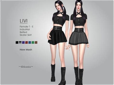 Helsoseiras Livi Mini Skirt Mini Skirts Sims 4 Mods Clothes