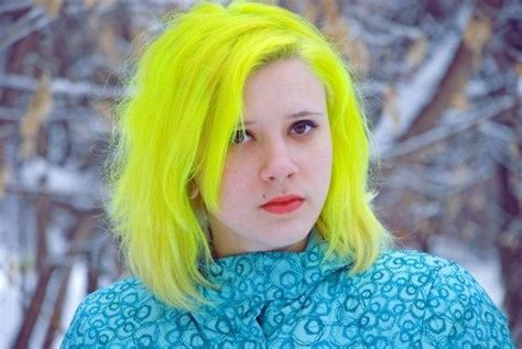 Bright Neon Highlighter Yellow Hair Hair