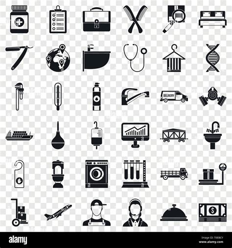 Craft Tool Icons Set Simple Style Stock Vector Image And Art Alamy