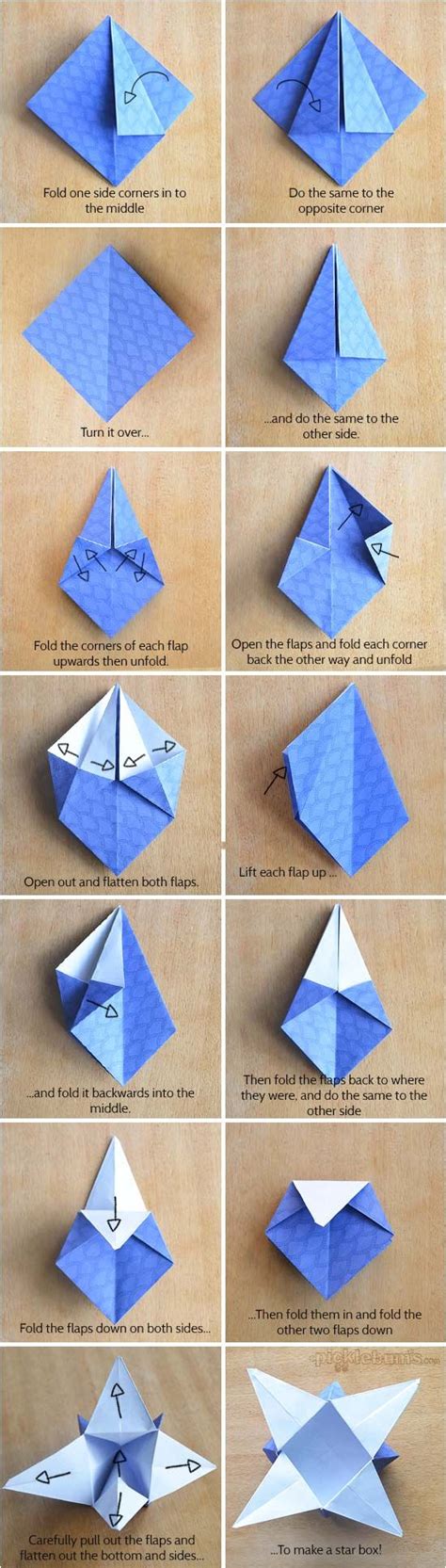 Origami Star Boxes With Printable Paper
