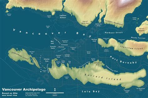 What The West Coast Would Look Like Under 260 Feet Of Sea Level Rise