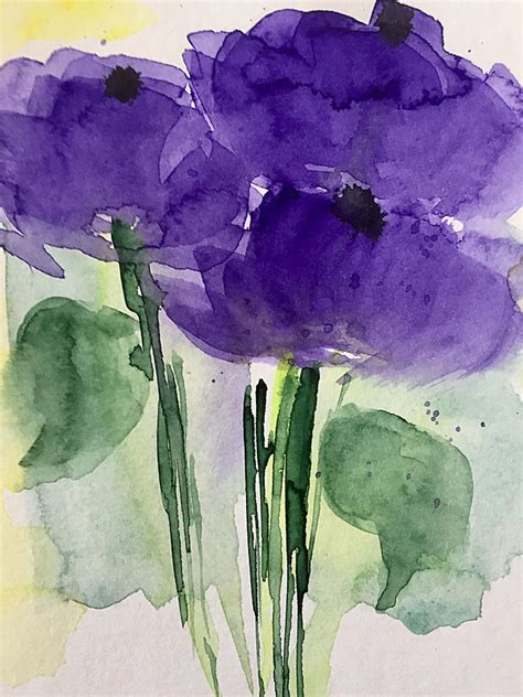 Abstract Purple Floral World Painting By Britta Zehm