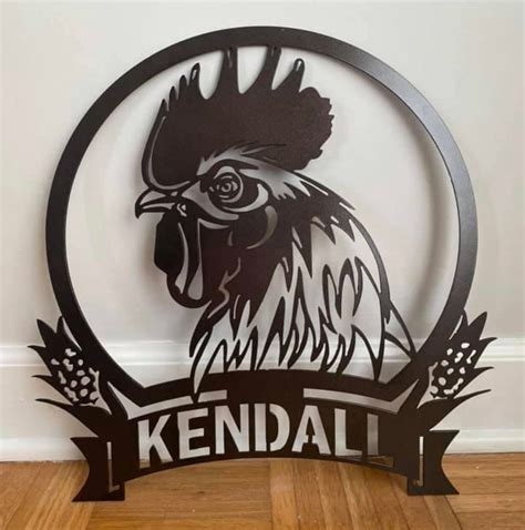 Metal Rooster Signs Rooster Sign Chicken Art Man Cave Etsy