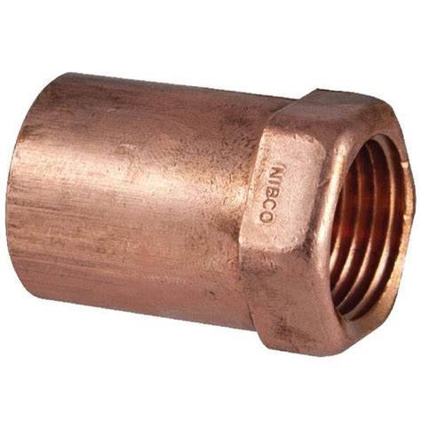 Everbilt 34 In X 12 In Copper Pressure Cup X Female Adapter Fitting