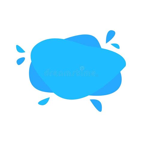 Blue Fluid Blob Icon Vector 3d Gradient Geometric Spot For Banners And