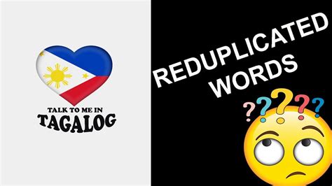 Learn Filipino Language - REDUPLICATED TAGALOG WORDS - YouTube
