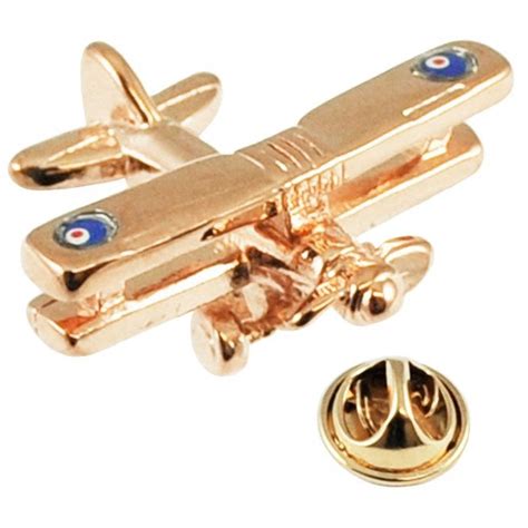 Rose Gold Bi Plane Lapel Pin Badge From Ties Planet Uk