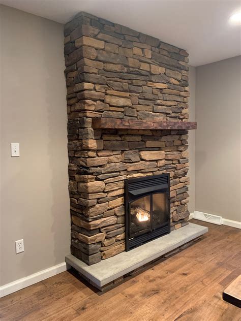 Barnwood Mantle Stone Fireplace Diy Making A Space