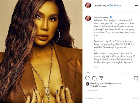 What Up Boo Fans Gasp For Air As Tamar Braxton Marks Her Return To The Gram With This Sultry Pic
