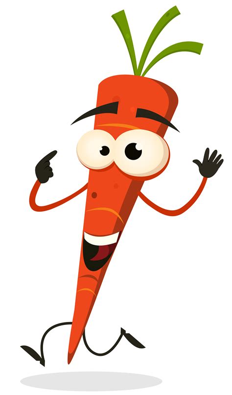 Cartoon Happy Carrot Character Running 455596 Vector Art at Vecteezy