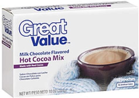 Great Value Milk Chocolate Flavored Hot Cocoa Mix 10 Oz Nutrition