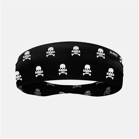 Skulls Black White Little Kids Headband Sleefs