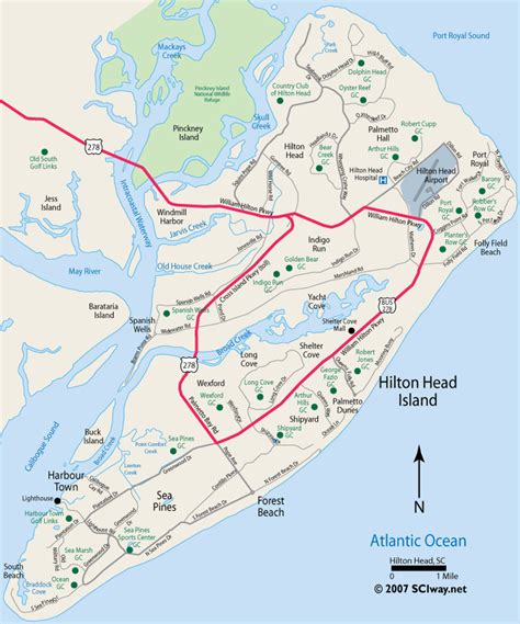 Hilton Head Beach Map