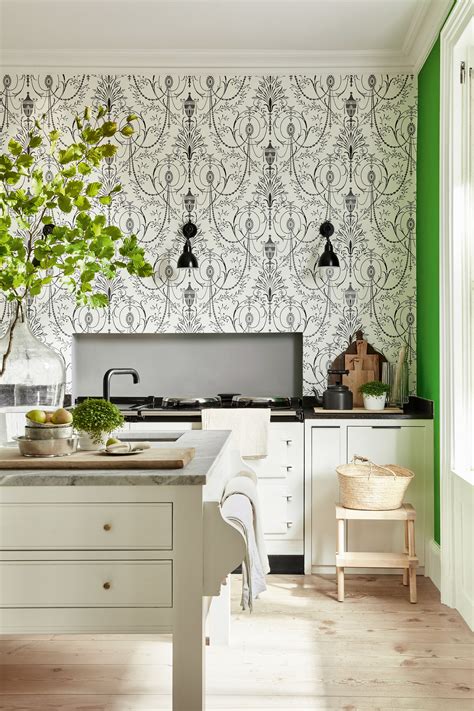 20 Kitchen Wallpaper Ideas Modern Designs To Update Your Cooking