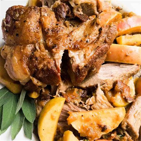 Simply rub the meat with seasonings, then bake it in the oven after years of being conditioned to expect pork to appear white when fully cooked, this change is not easy for many of us. Braised Pork Roast with Apples | Peel with Zeal