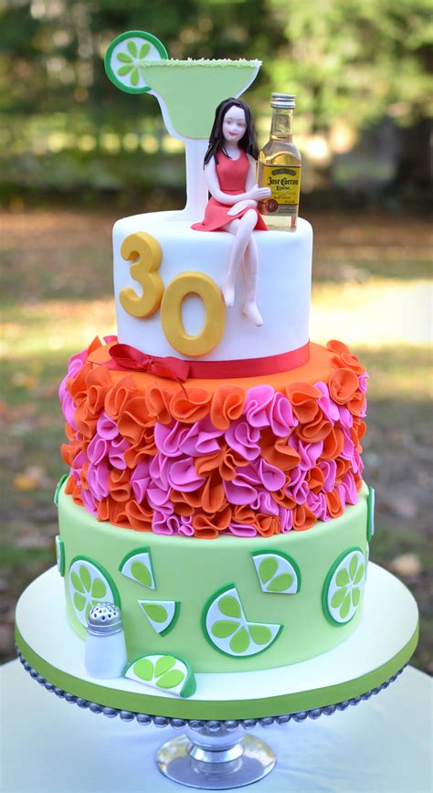 For a clever and witty way to top the cake, check out this diy topper from a studio diy has a bunch of candle ideas on their site. Margarita And Tequila Themed 30Th Birthday Cake ...