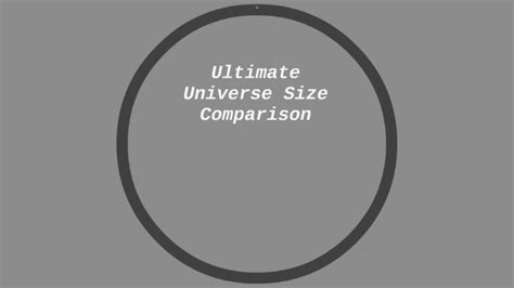 Ultimate Universe Size Comparison By Sam Halls On Prezi