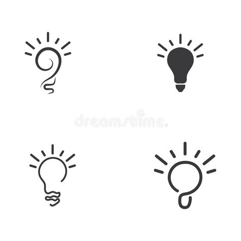 Lamp Bulb Symbol And Icon Stock Vector Illustration Of Electric