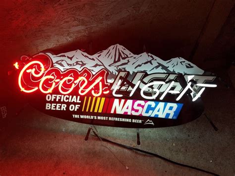 Coors Light Neon Sign Nascar Ebay Neon Signs Coors Light Neon