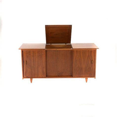 Danish Mid Century Modern Stereo Cabinet Credenza Or Bar Image 2 Of 8