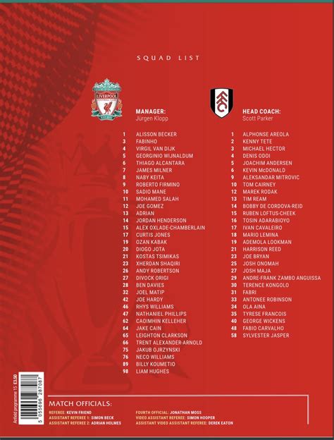 Matchdetails From Liverpool Fulham Played On Sunday 7 March 2021