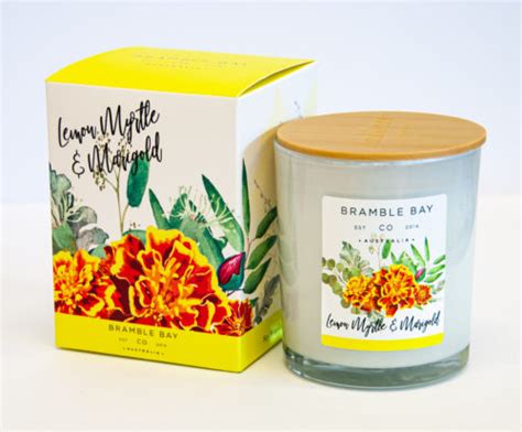 Lemon Myrtle Marigold G Soy Candle Bramble Bay Co Bramble Bay