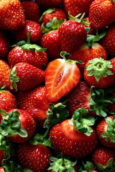 Download Premium Image Of Red Strawberry Patterned Background Summer