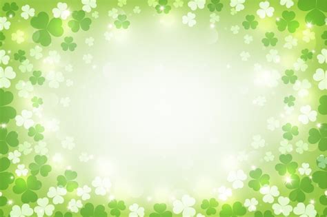 Premium Vector St Patricks Day Abstract Glowing Green Background