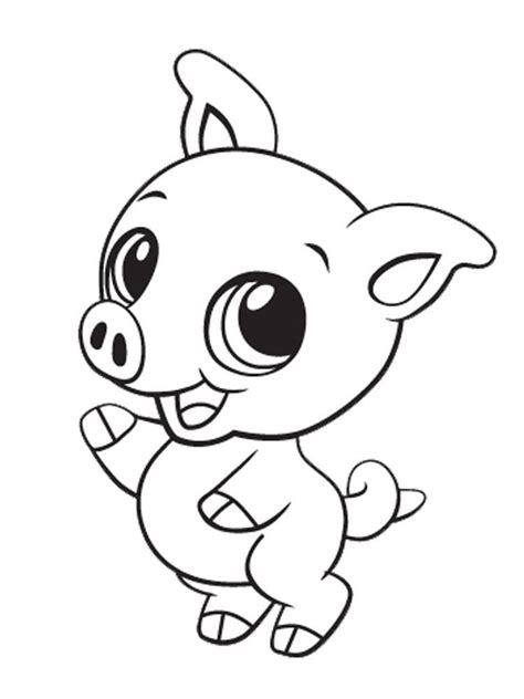 Of Cute Baby Animals Page For Kids And For Adults Coloring Home