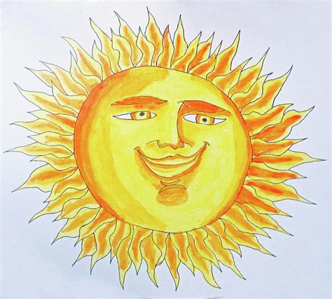 Smiling Sun Painting By Gordon Wendling Fine Art America