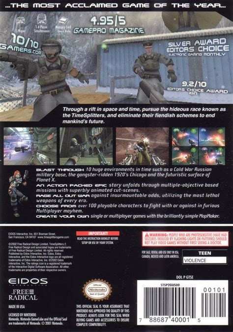 Timesplitters 2 Cover Or Packaging Material Mobygames
