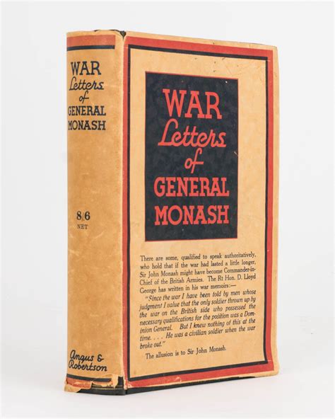 War Letters Of General Monash General Sir John Monash F M Cutlack