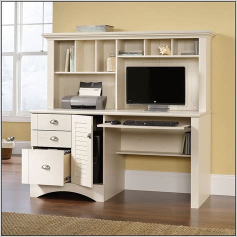 Sauder White Computer Desk With Hutch Desk Home Design Ideas