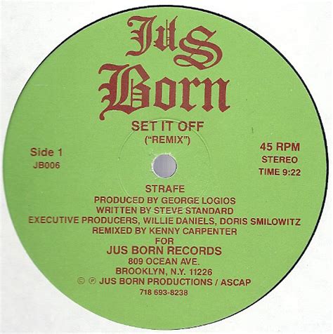 strafe set it off remix 1986 green label vinyl discogs