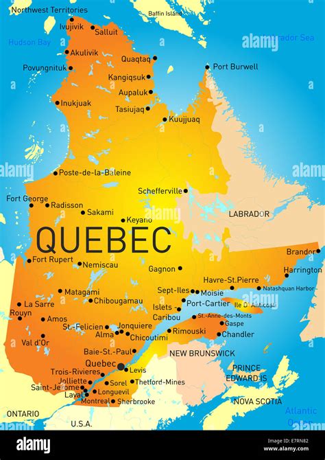 Quebec Province Map Hi Res Stock Photography And Images Alamy