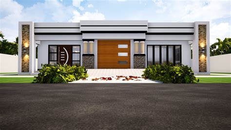 Simple And Beautiful House Design Flat Roof House Design 2bedroom