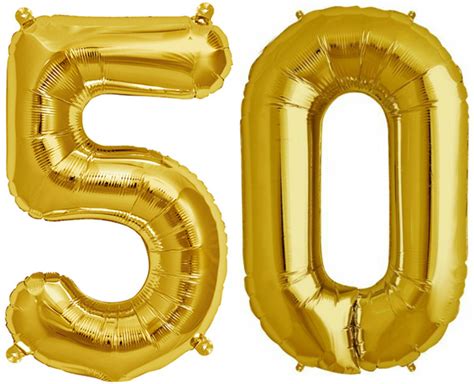 Giant 50th Birthday Party Number 50 Foil Balloon Helium Air Decoration