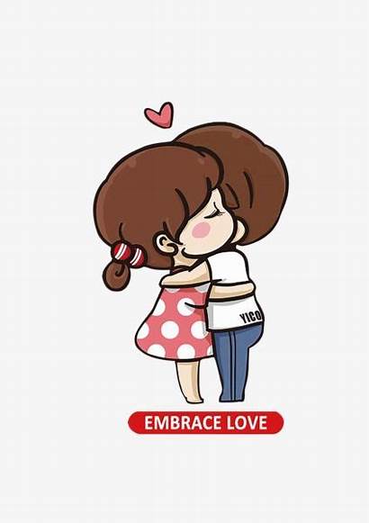 Hug Couple Animated Cartoon Hugging Clipart Lovely