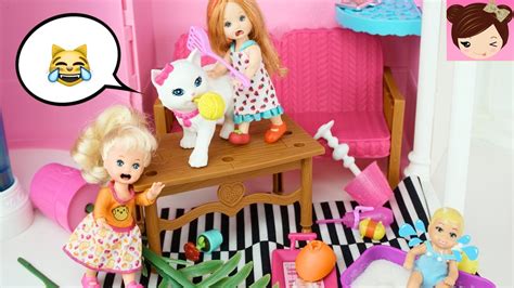 Donde puedes encontrar videos de roblox, role plays y mini series animadas. Toddler Elsa & Annas Daughters Babysit Bad Kitty Blissa - Barbie Potty Training Blissa Doll ...