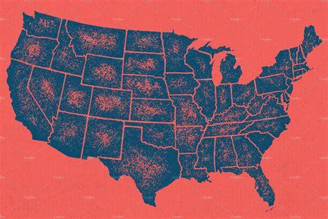 United States Map Ai And Psd United States Map Graphic Illustration