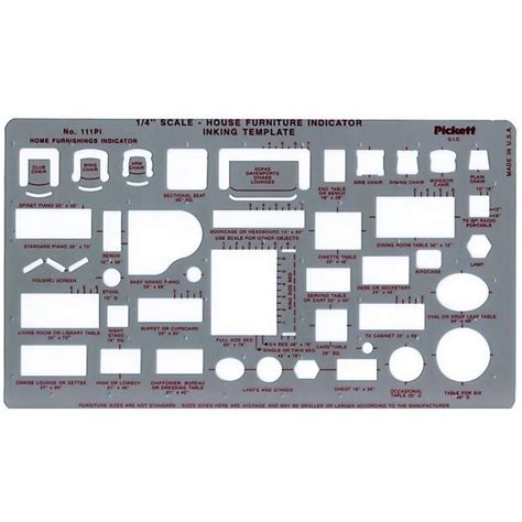 Save on everyday low prices. Pickett¼" Scale House Furniture Template - 111PI