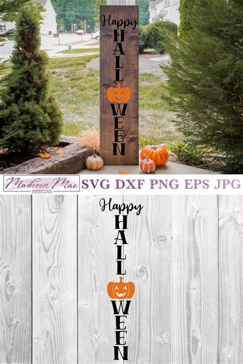 Download Happy Halloween SVG, Vertical Halloween Porch Sign (785942 ...