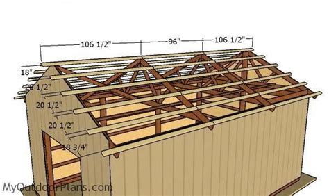 16x24 Pole Barn Roof Plans Myoutdoorplans Free Woodworking Plans