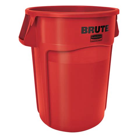 Rubbermaid Fg265500red 55 Gallon Brute Trash Can Plastic Round Food