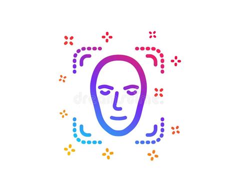 Face Detection Icon Head Recognition Sign Vector Stock Vector