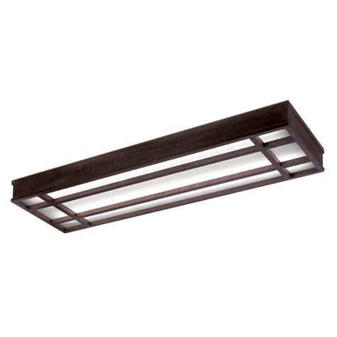 If directly attached to a solid surface the ballast will over heat and may turn off to cool down. Portfolio Bronze Flush Mount Fluorescent Light ENERGY STAR ...