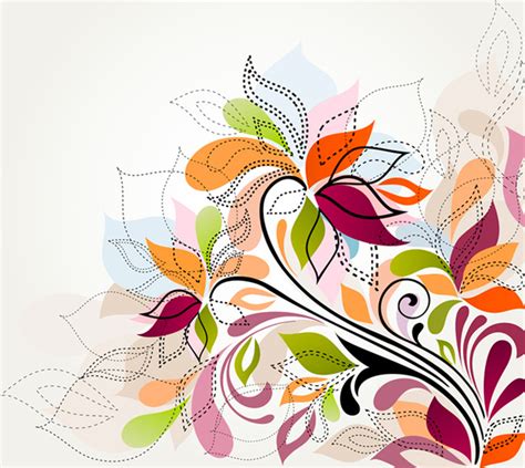 Colorful Floral Vector Free Vector In Encapsulated Postscript Eps
