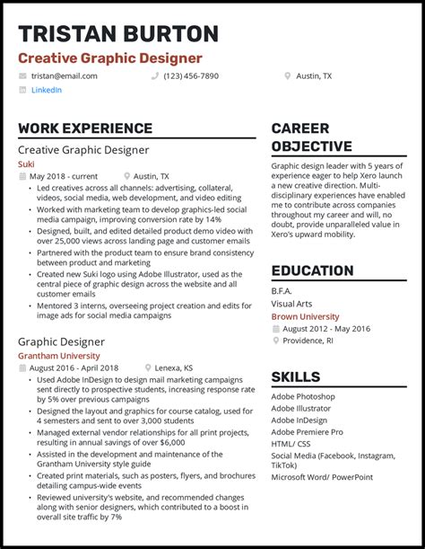 19 Graphic Designer Resume Examples That Work In 2024