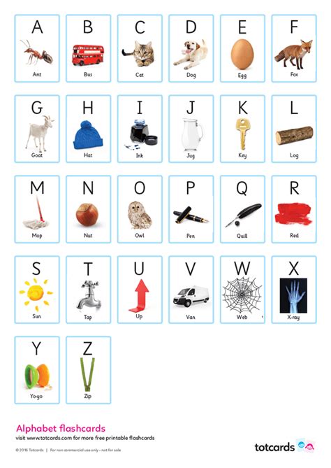 Free alphabet flashcards for kids