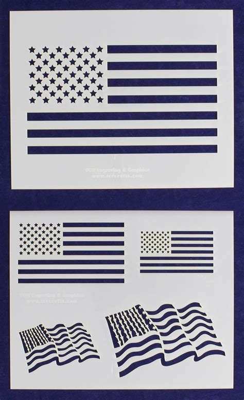 American Flag Stencil Template